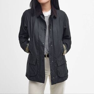 Barbour Beadnell Wax Jacket Sage UK 20 / US 16 LWX0668 Classic Tartan Coat